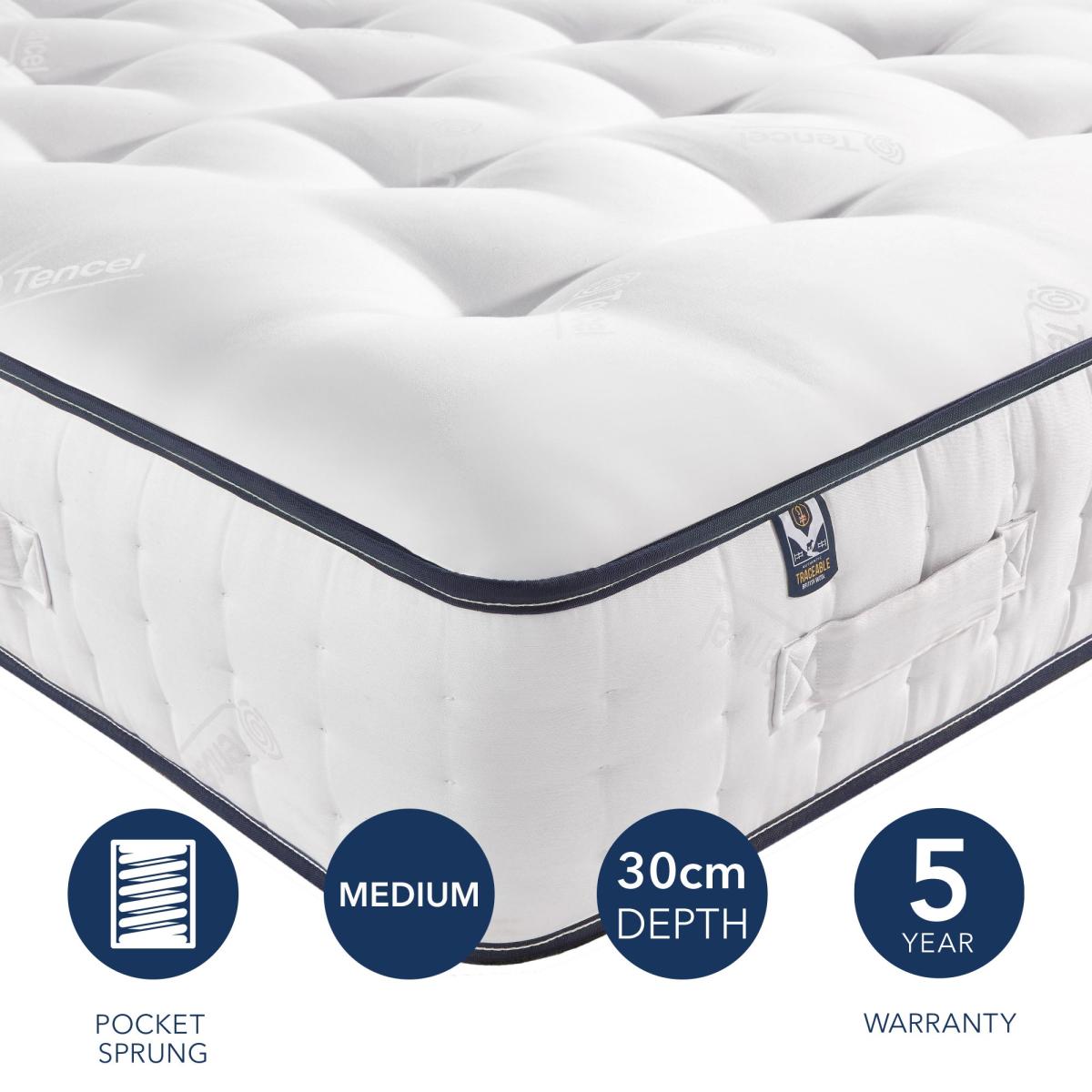 Silentnight Wool Naturals 1600 Pocket Mattress White – image 2