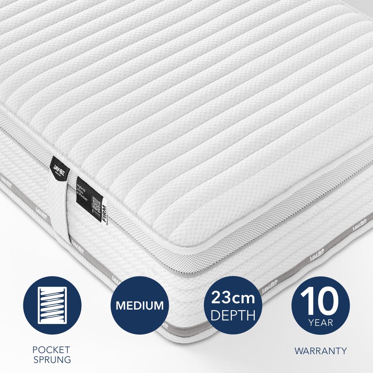 Jay-Be Firm 2000 Pocket Truecore Mattress White – image 2