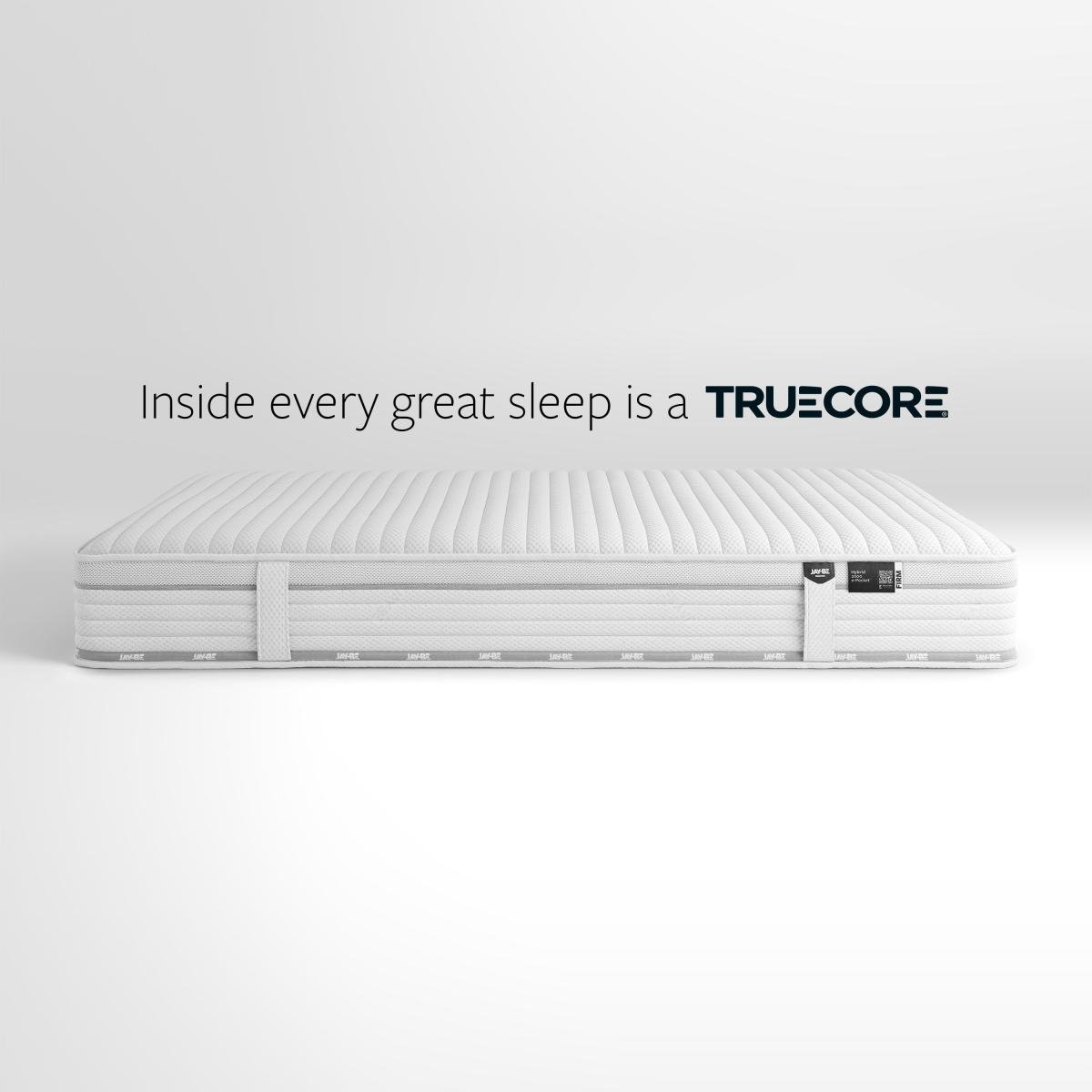 Jay-Be Firm 2000 Pocket Truecore Mattress White – image 3