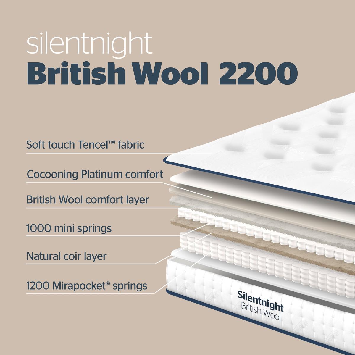 Silentnight Wool Naturals 2200 Pocket Mattress White – image 10
