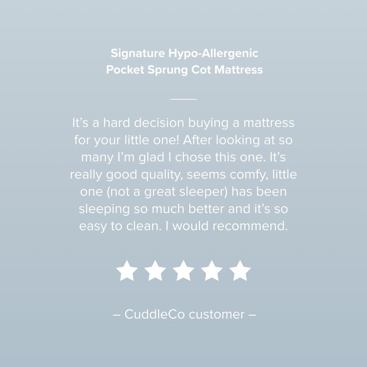 CuddleCo Signature Hypoallergenic Bamboo Pocket Sprung Mattress White – image 6