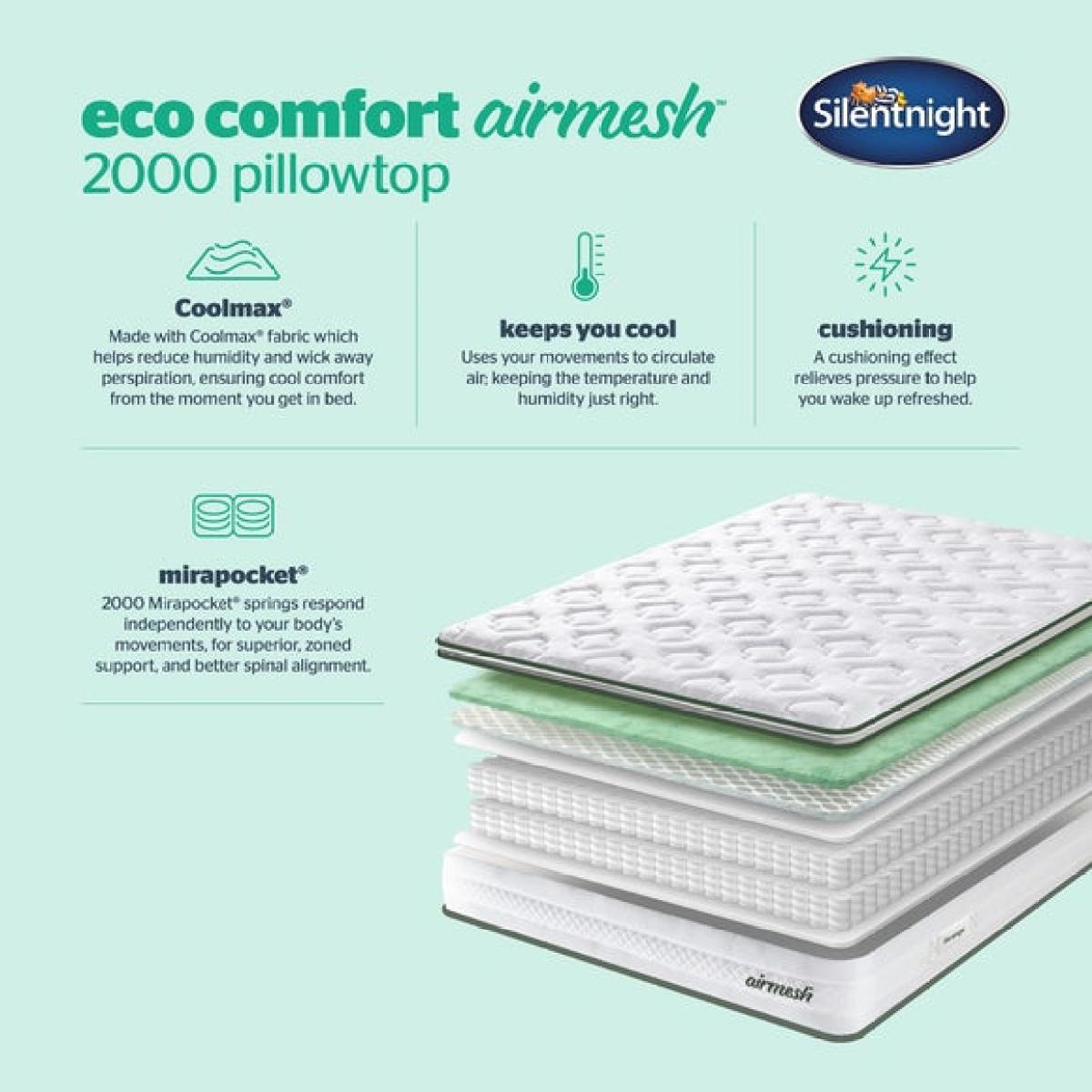 Silentnight Eco Comfort Airmesh 2000 PilTop – image 5