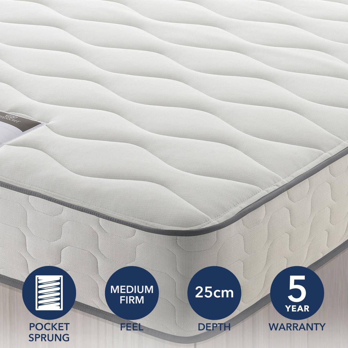 Return - Silentnight Medium Firm 800 Pocket Mattress, Superking – image 2