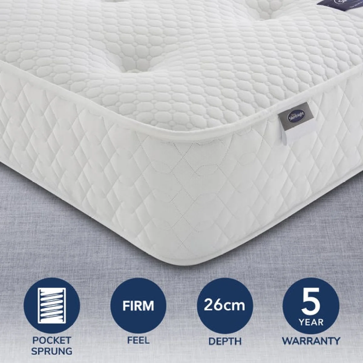 Silentnight Firm 1000 Pocket Orthopaedic Mattress White – image 2