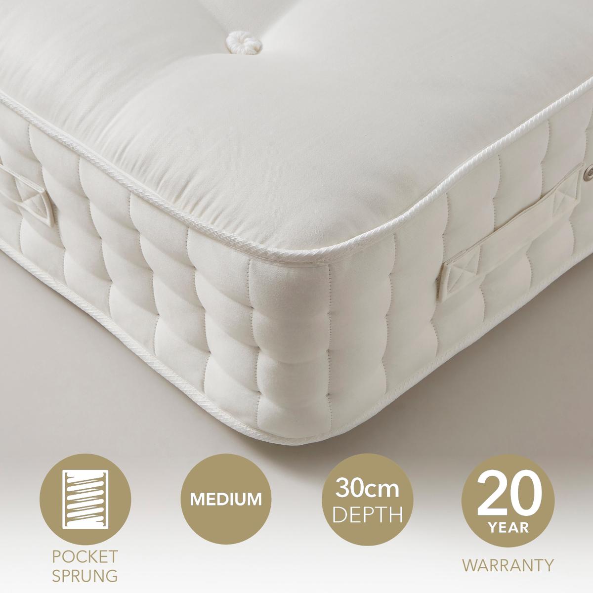 Dorma Cloud Twin Spring Pocket Medium Mattress White – image 2
