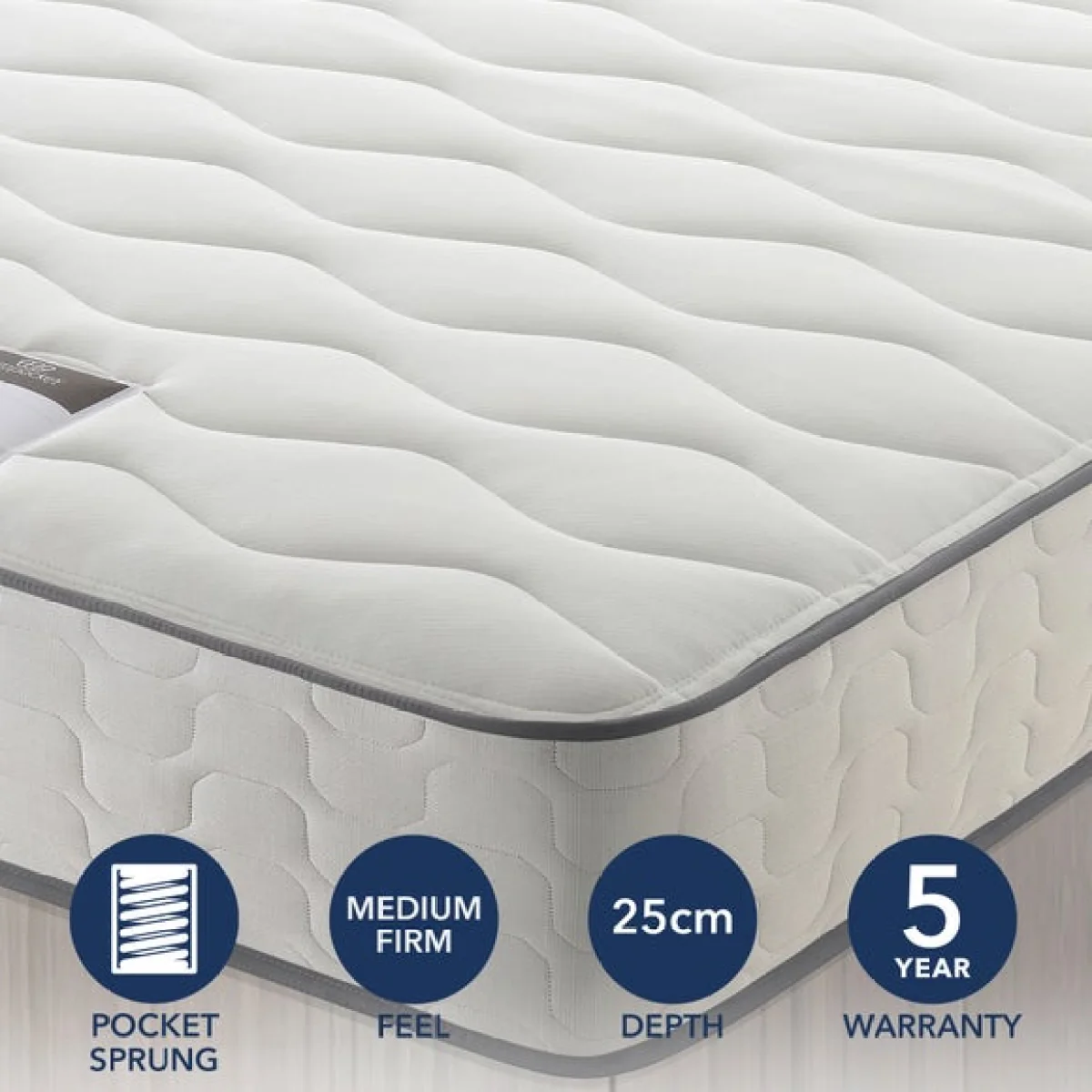 Silentnight Medium Firm 800 Pocket Mattress White – image 2