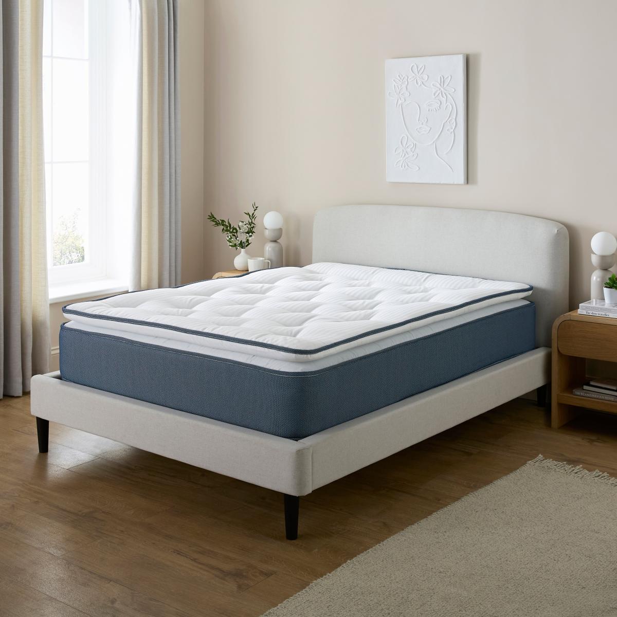 Crib 5 1000 Pocket Pillow Top Mattress White – image 3