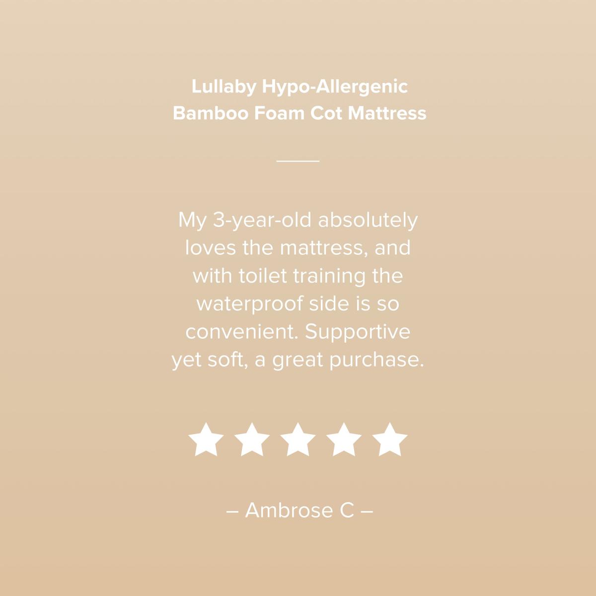 CuddleCo Lullaby Hypoallergenic Bamboo Foam Mattress White – image 6