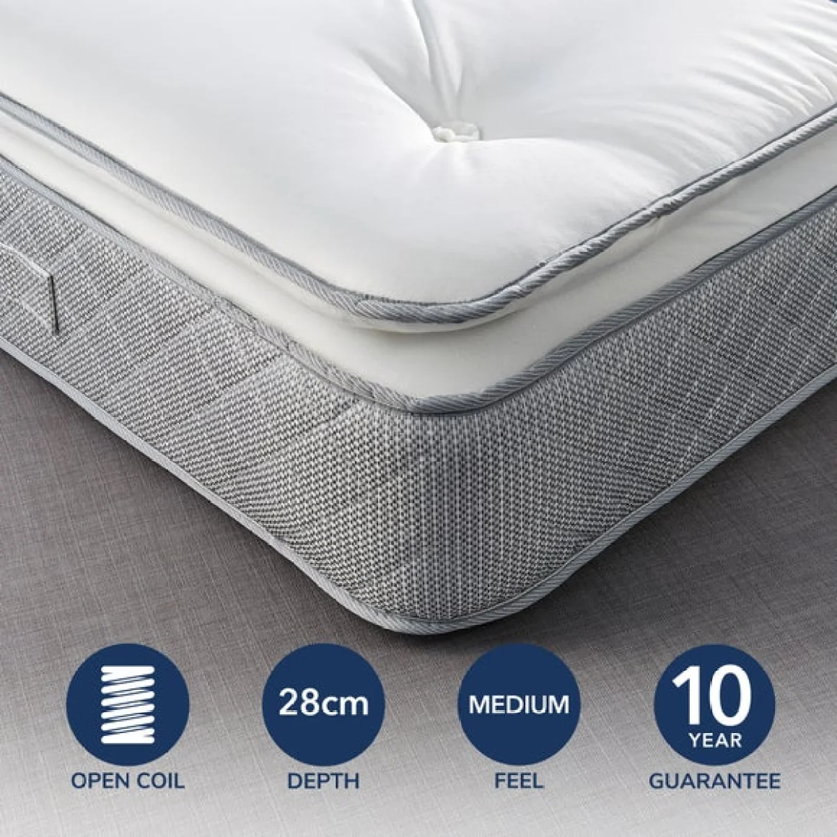 Return - Fogarty Just Right Pillow Top Orthopaedic Open Coil Mattress – image 2