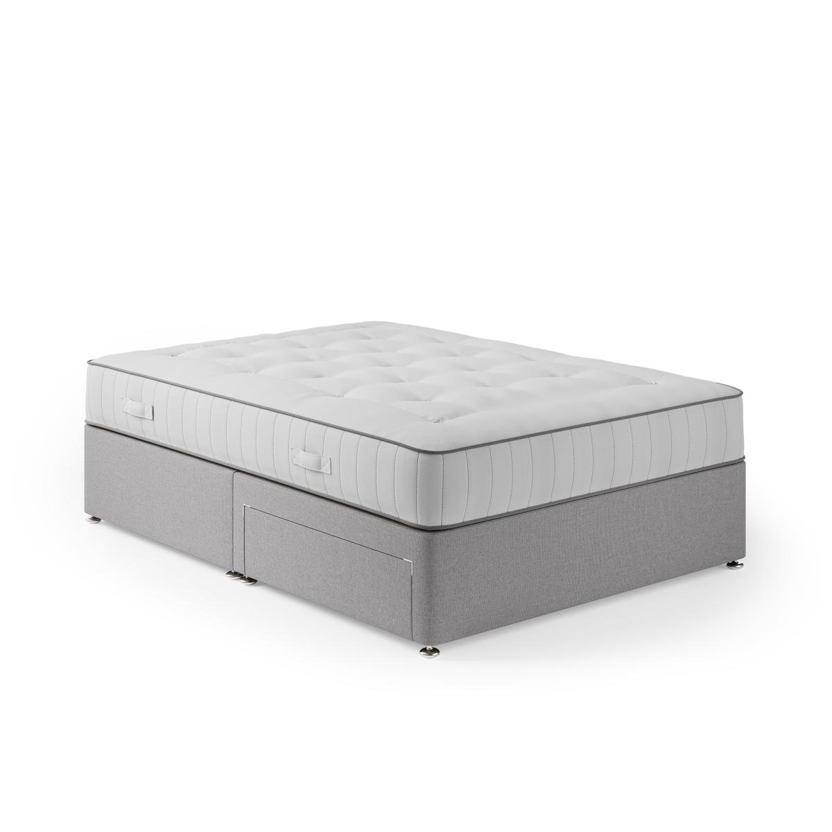 Fogarty 1500 Pocket Wool Mattress Divan Set, Faux Linen Grey – image 3