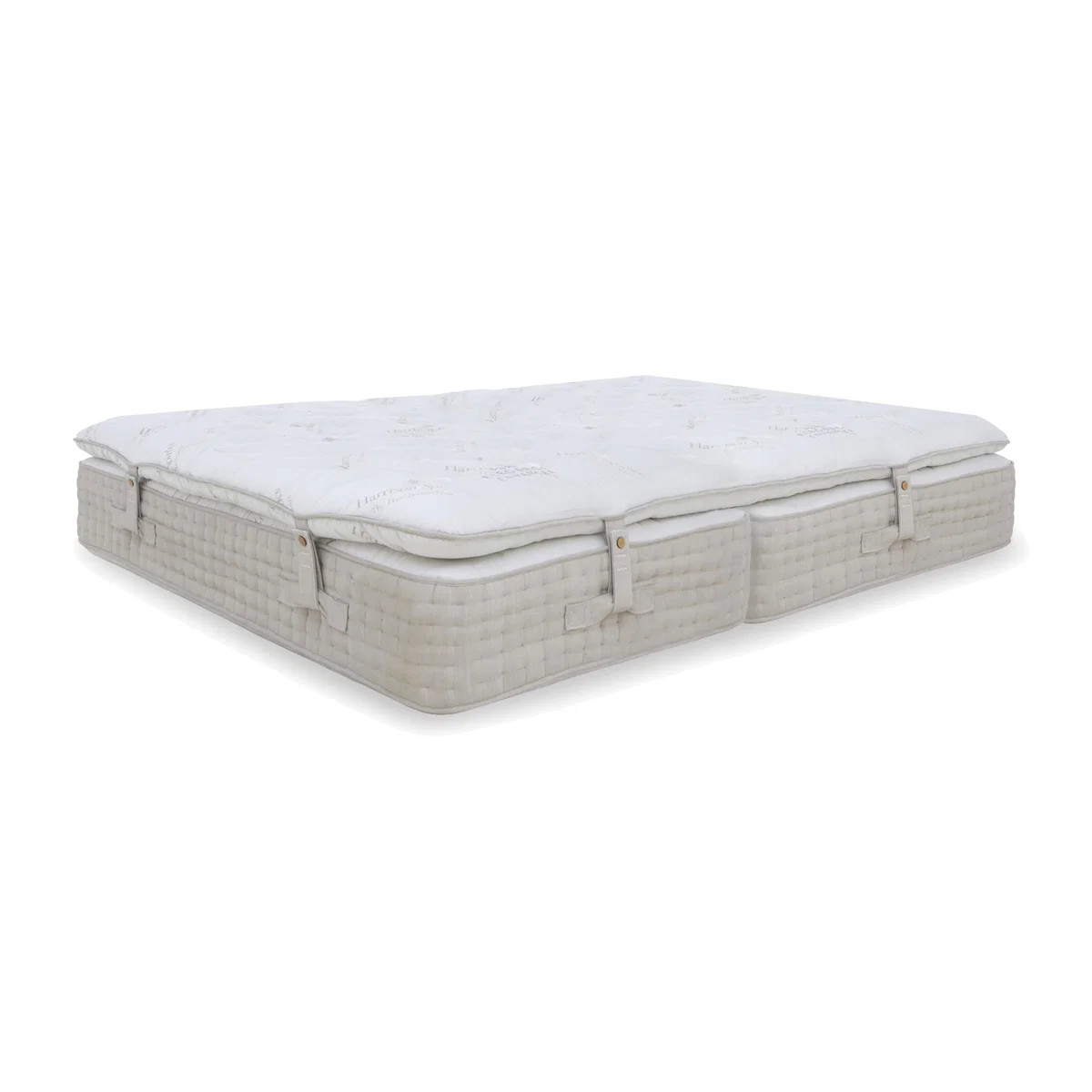 Harrison Spinks - Pure Elegance Zip and Link Mattress with Removable Mattress Topper - Super King