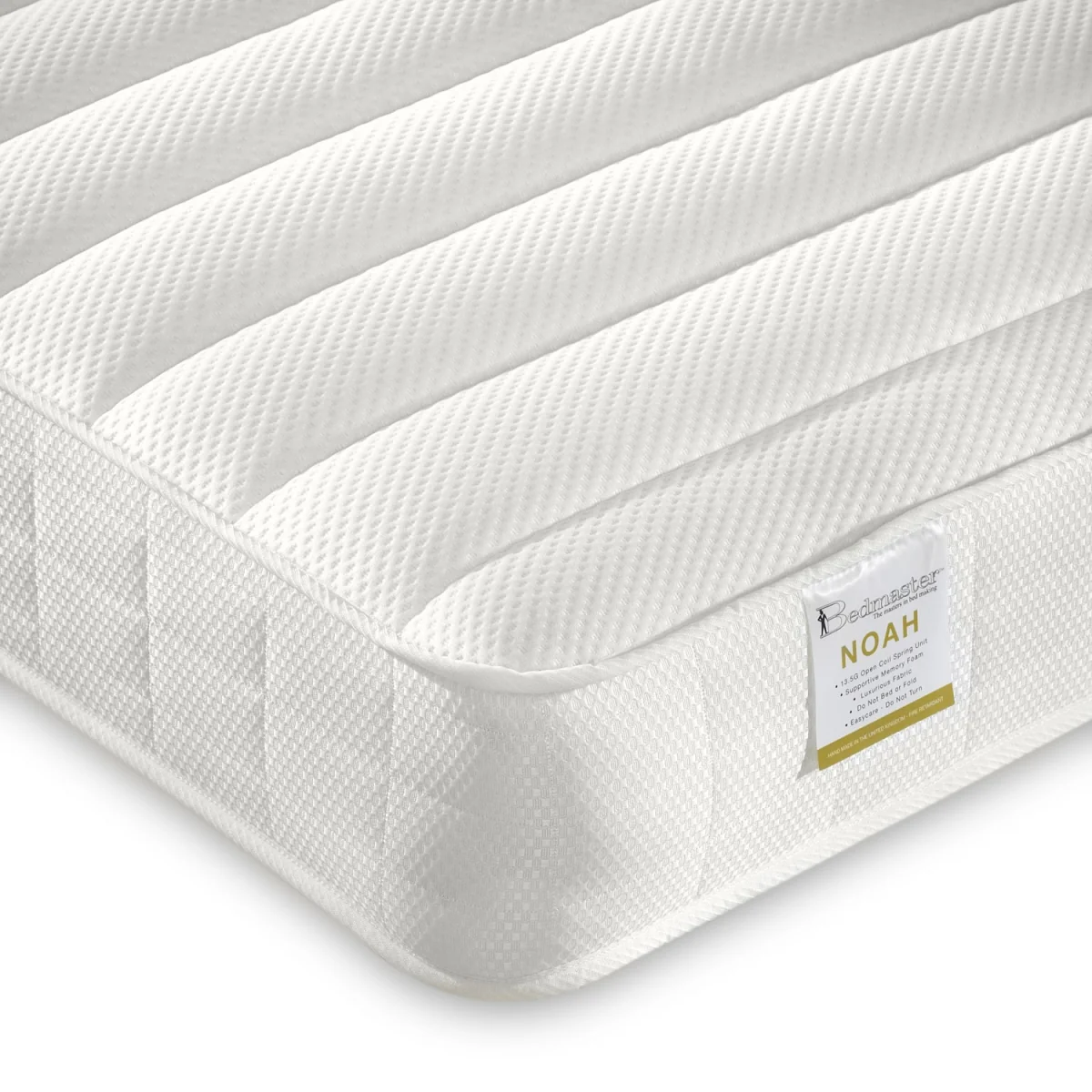 Pair of Noah Coil Sprung Memory Foam Single Mattress - Medium/Firm – image 2