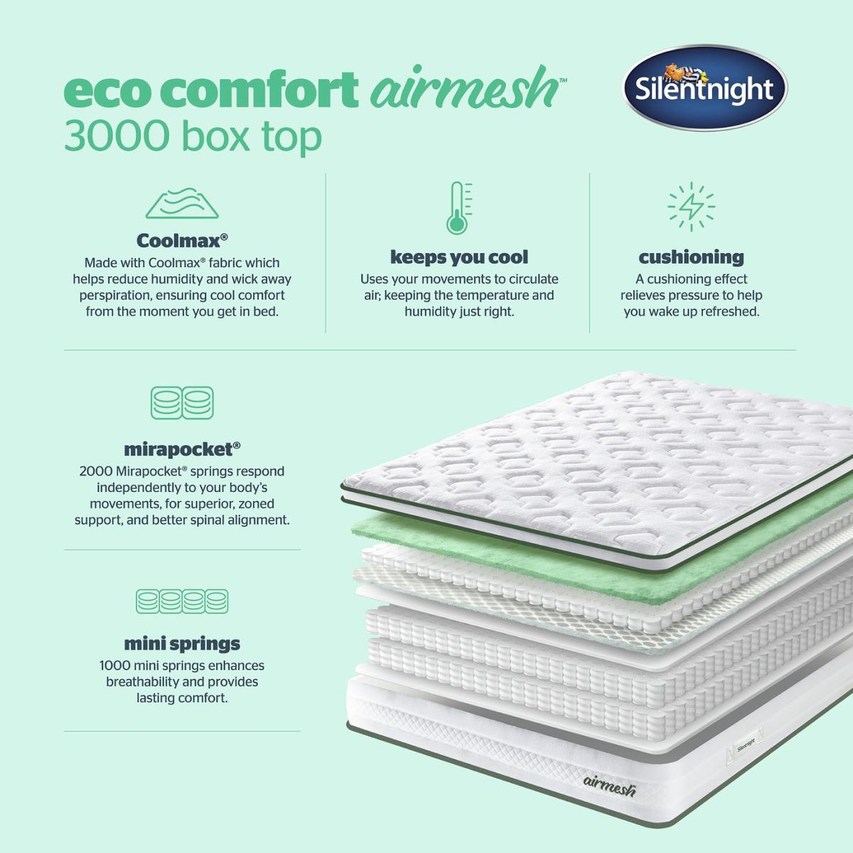 Silentnight Airmesh Comfort 3000 Boxtop Mattress - Kingsize – image 6