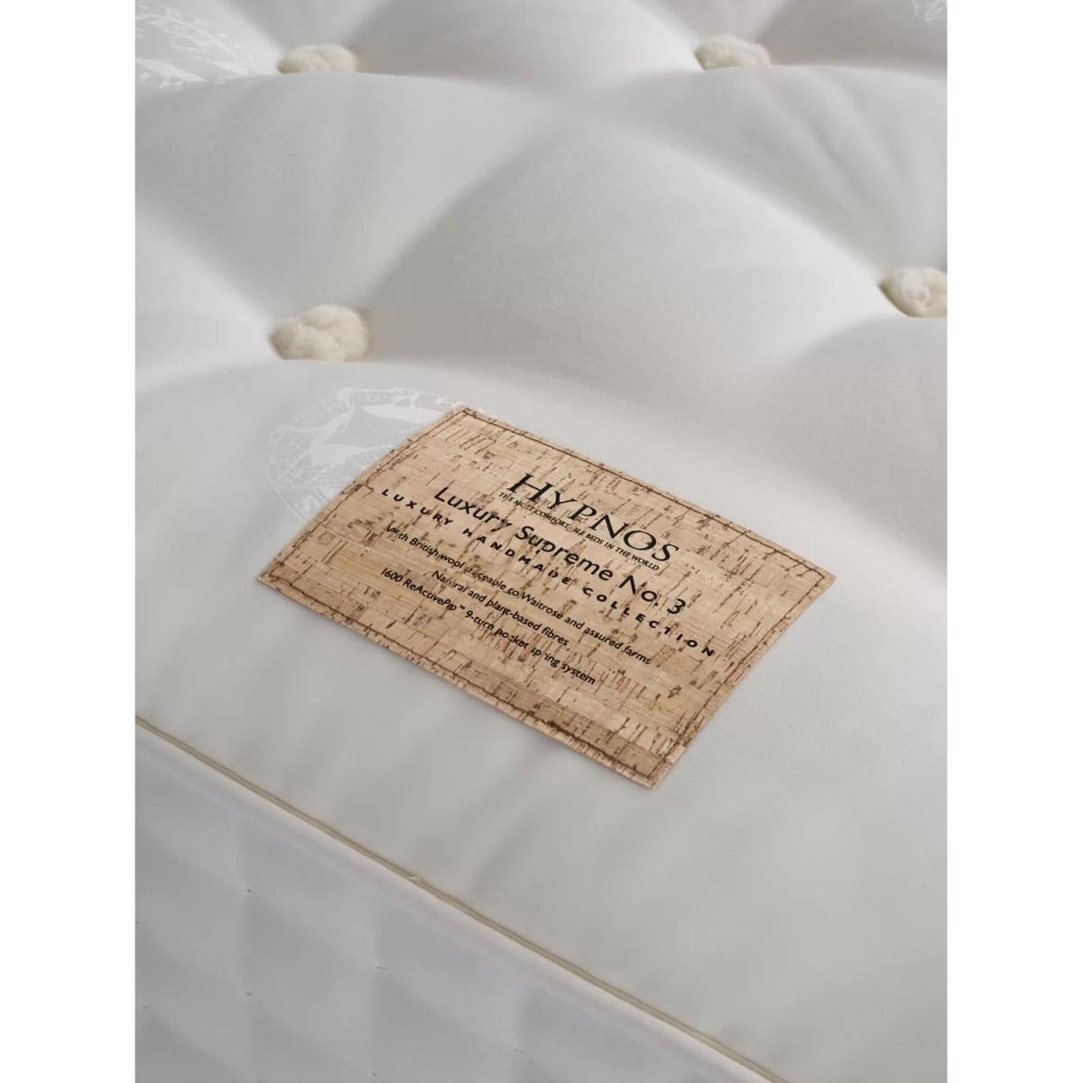 Hypnos Luxury Supreme No.3 Pocket Spring Mattress, Medium/Firm Tension, Small Double – image 2