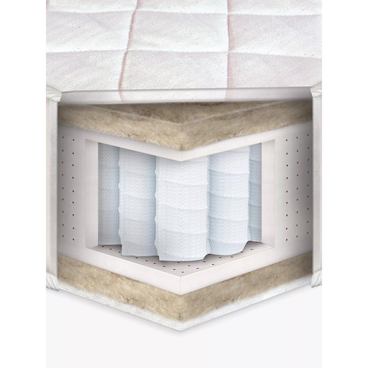 Kub Natural Pocket Spring Cotbed Mattress, Cream, 140 x 70cm – image 3