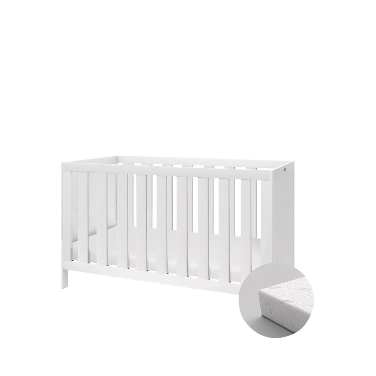 Silver Cross Bromley Cotbed and Mattress, White – image 2