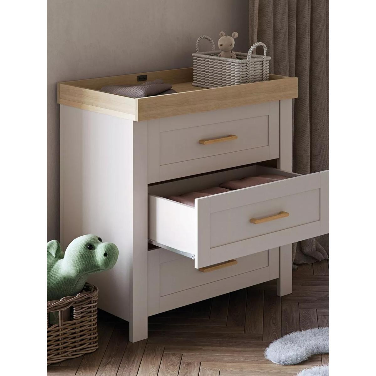 Silver Cross Seville Cotbed, Mattress, Dresser and Wardrobe, Cashmere/Oak – image 6