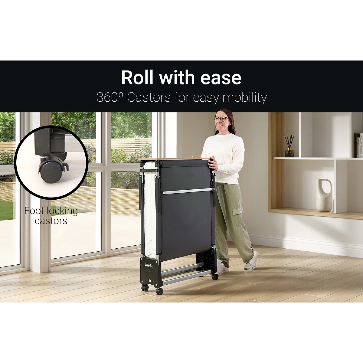 Jay-Be® Rollaway Folding Bed with Memory Mattress – image 7