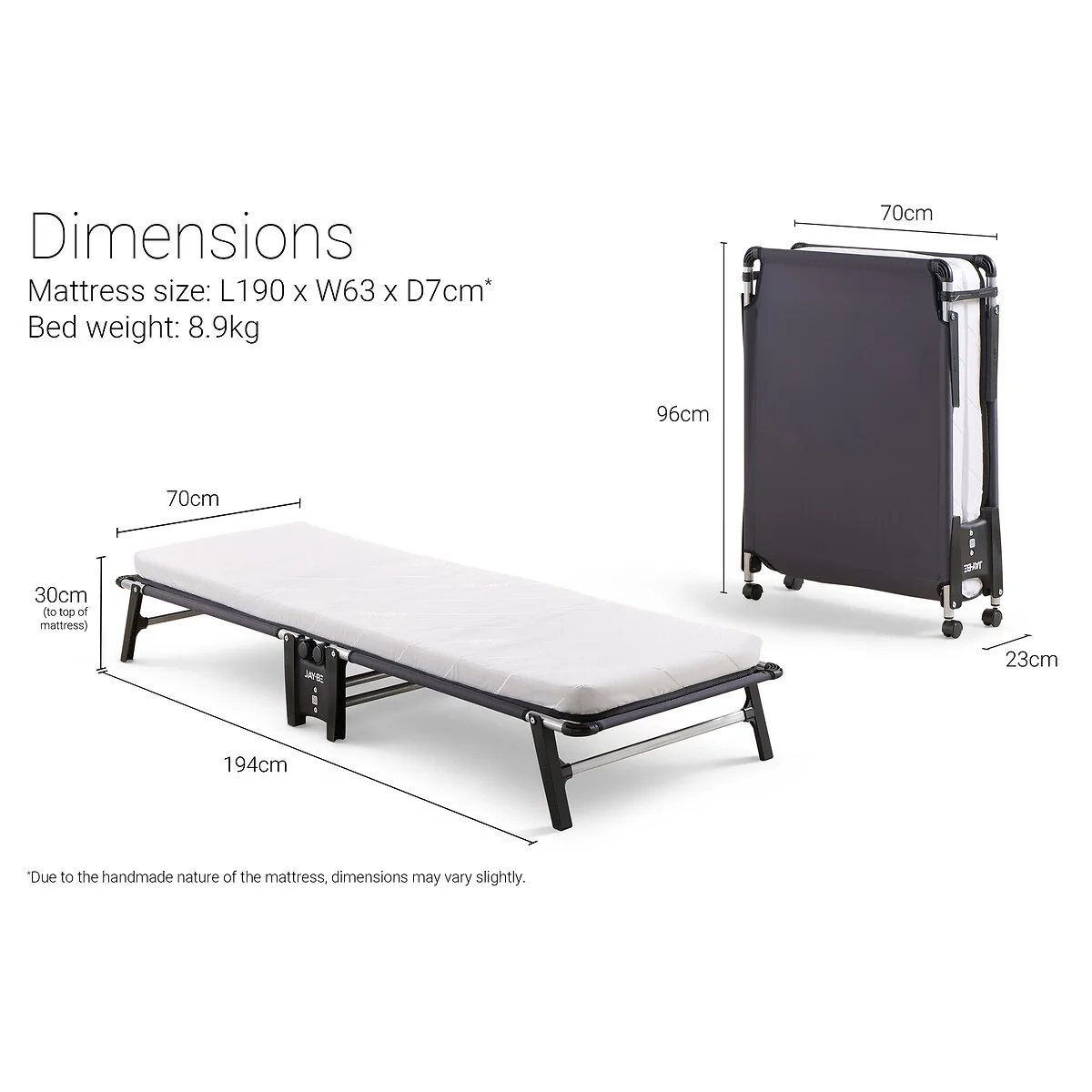 Jay-Be® Hideaway Folding Bed with e-Fibre Mattress – image 14