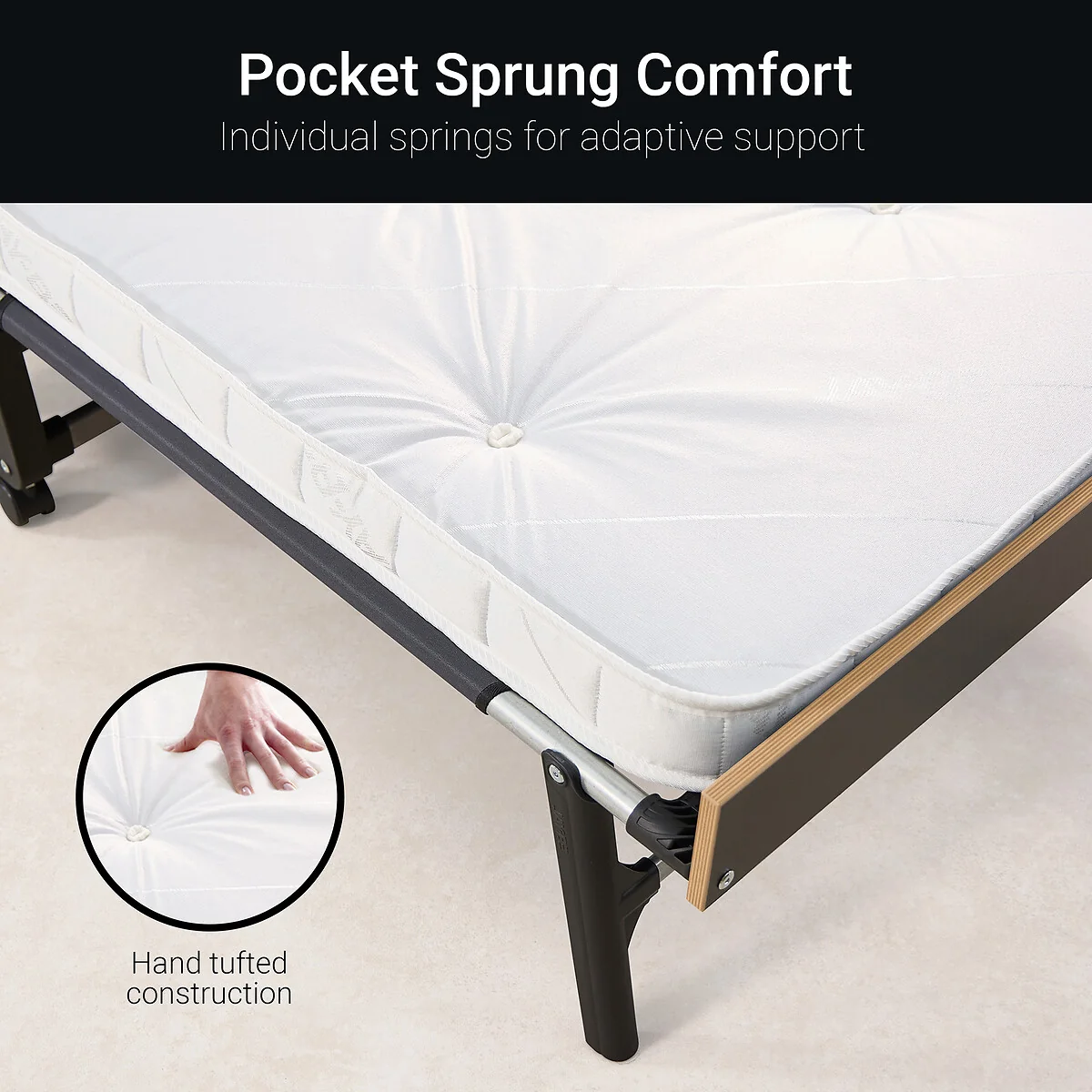 Jay-Be® Grand Folding Bed with e-Pocket Tufted Mattress – image 5