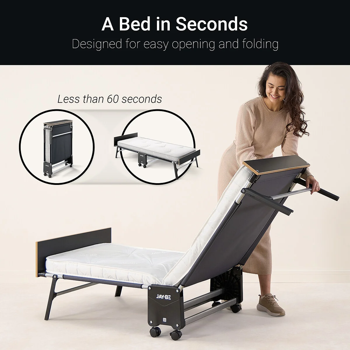 Jay-Be® Grand Folding Bed with e-Pocket Tufted Mattress – image 7
