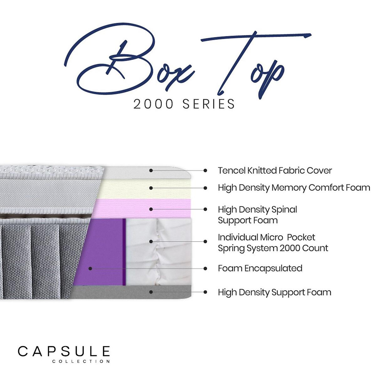 Capsule 2000 Box Top Pocket & Memory Foam Mattress – image 7