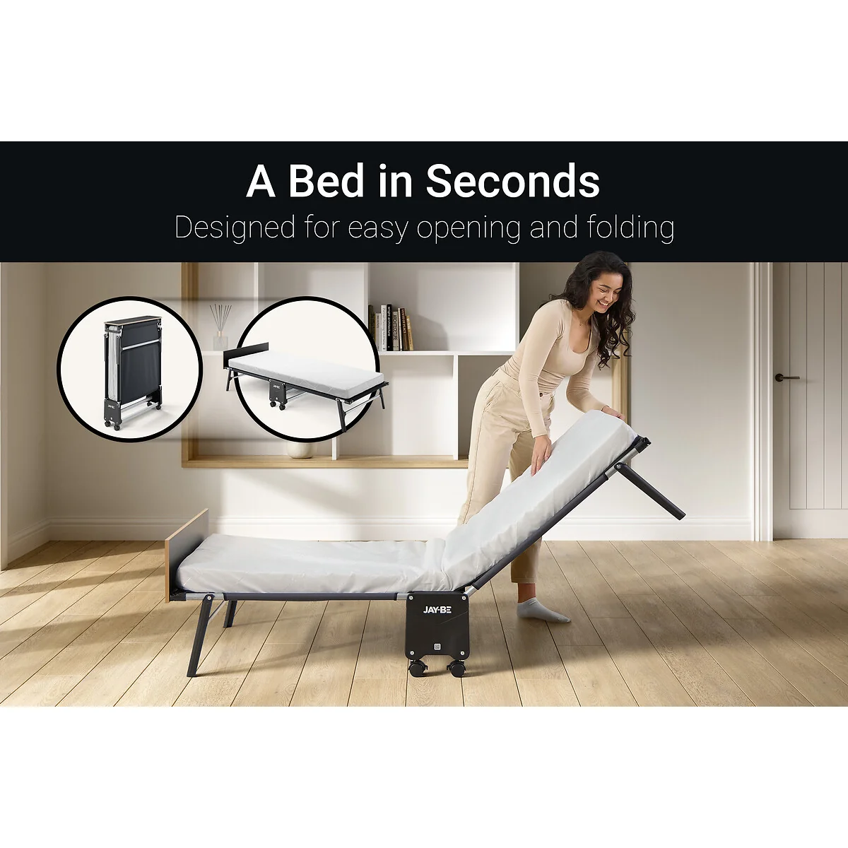 Jay-Be® Rollaway Folding Bed with e-Fibre Mattress – image 8