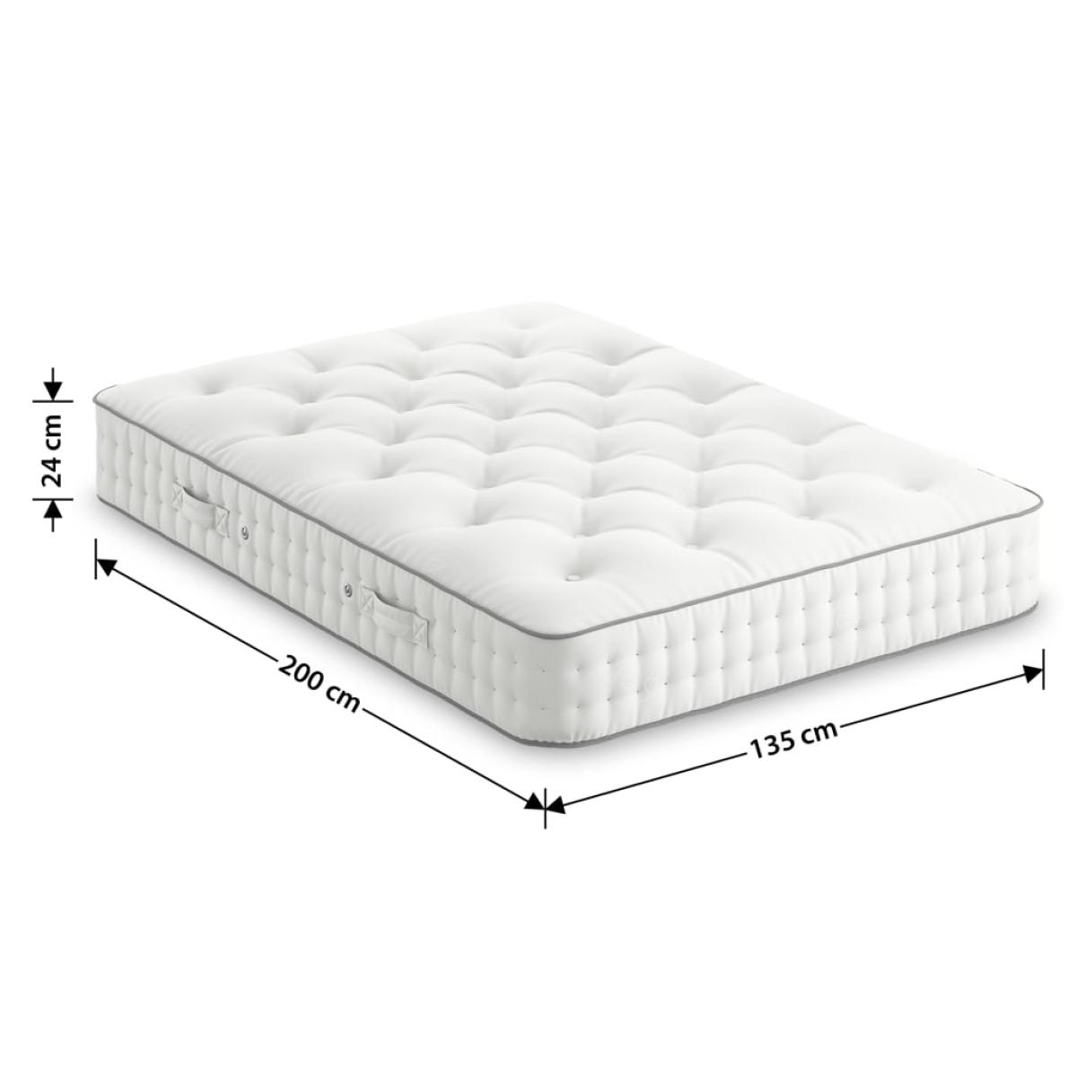 Natural Wool 1000 Pocket Spring Firm Mattress - 3FT - White, White – image 5
