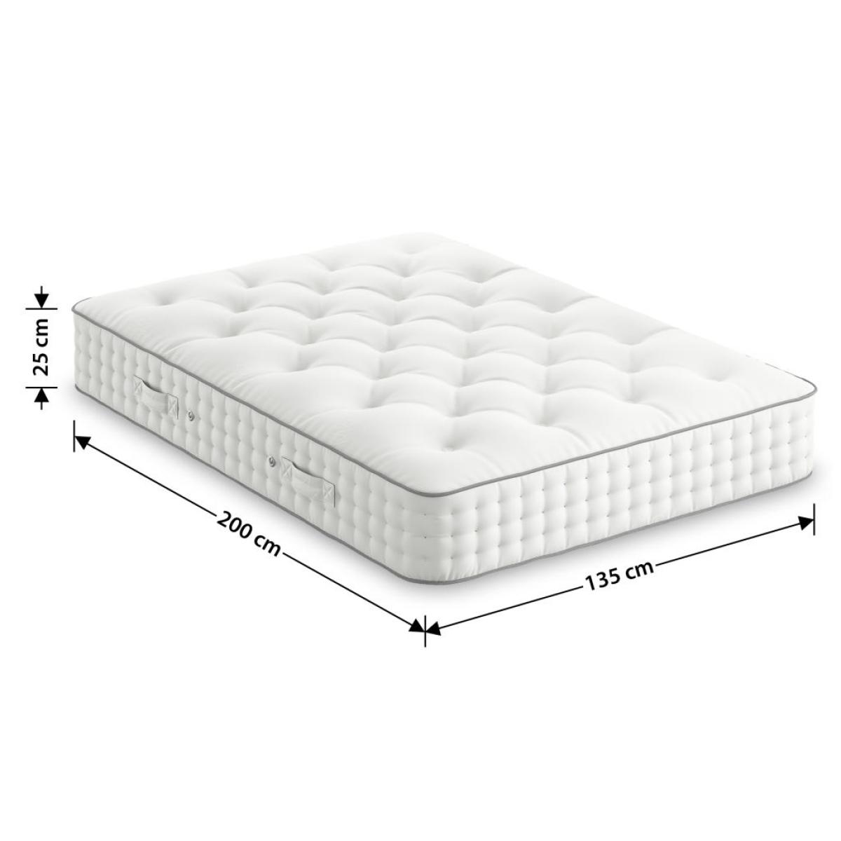 M&S 1500 Pocket Spring Medium Mattress - 4FT6 - White, White – image 5
