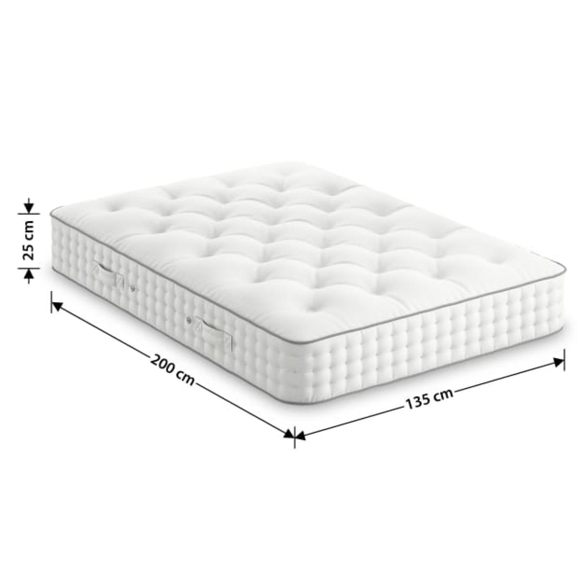 Natural Wool  1500 Pocket Spring Firm Mattress - 6FT - White, White – image 5
