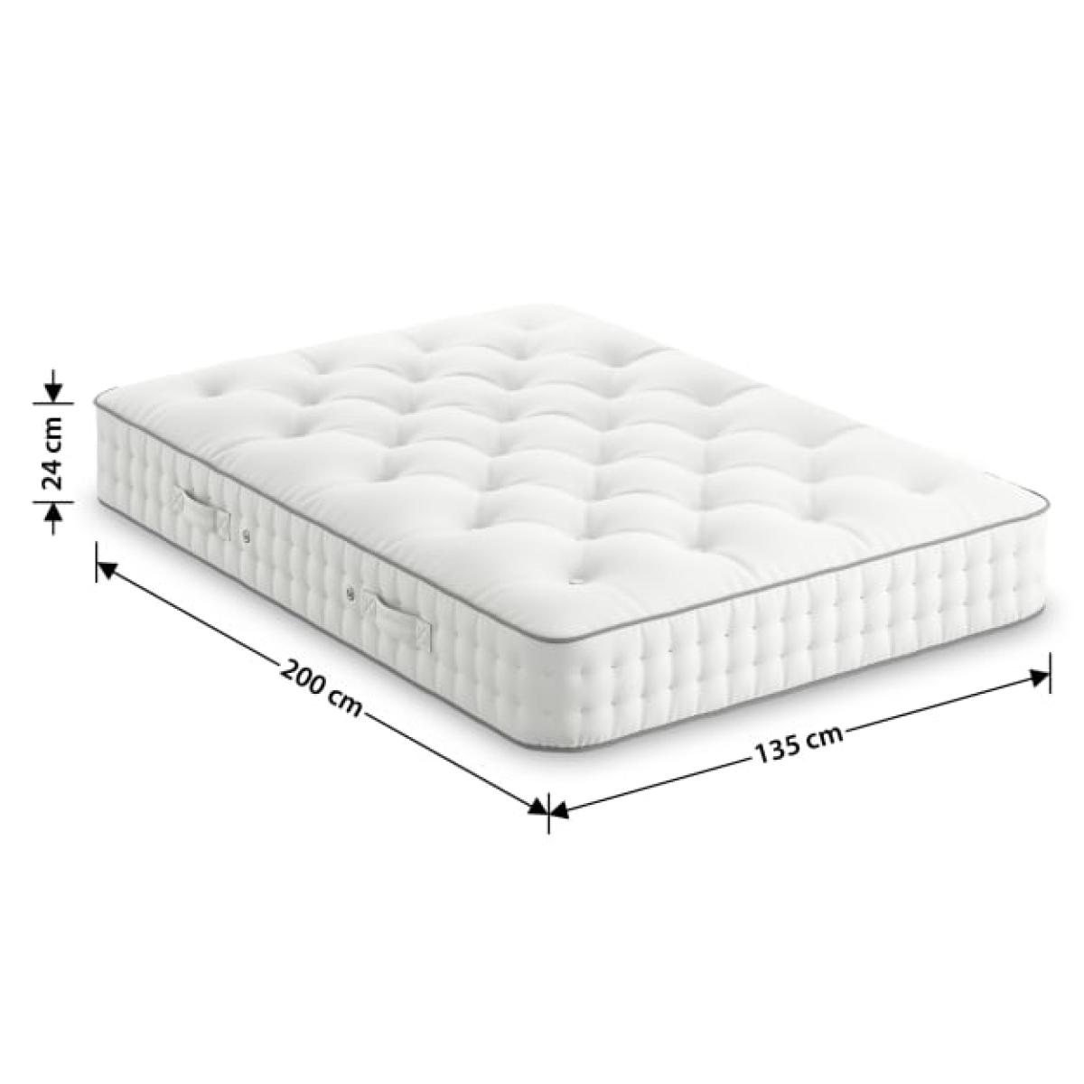 Natural Wool  1000 Pocket Spring Medium Mattress - 6FT - White, White – image 5