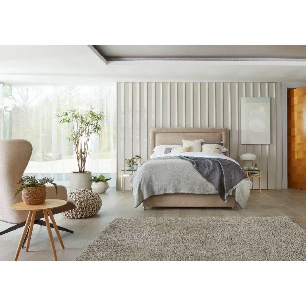 Sleepeezee Jessica Support Mattress and Divan Set - 150cm King - 22 Drawers In BeigeCreamBlackPu – image 2