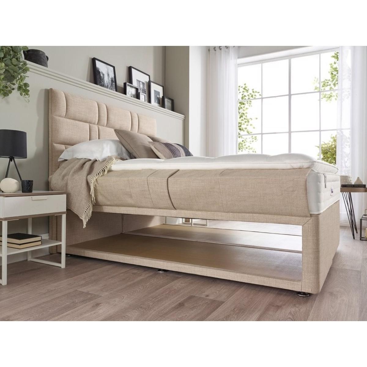 Relyon Dreamworld Ullswater Natural Silk 2900 Mattress and Divan Set - 150cm King - Padded Top - End Lift Ottoman - Fabric Grade B – image 6