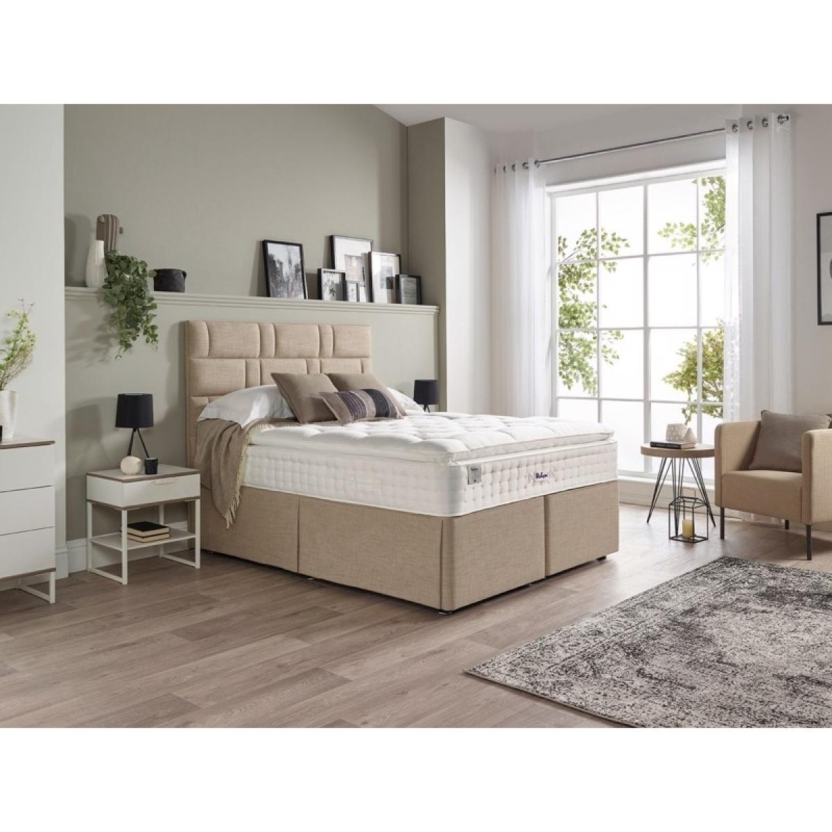 Relyon Dreamworld Ullswater Natural Silk 2900 Mattress and Divan Set - 150cm King - Padded Top - End Lift Ottoman - Fabric Grade B – image 7