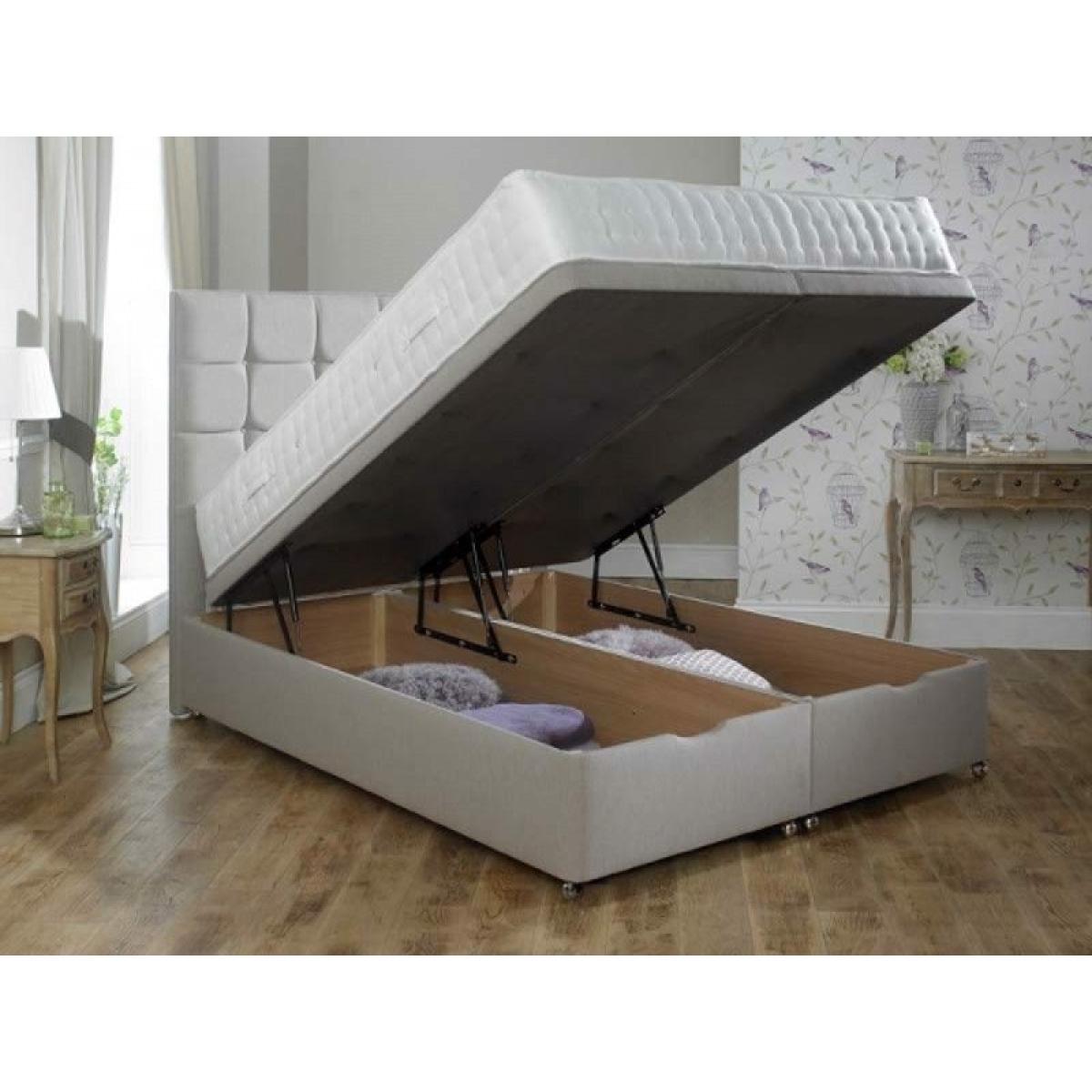 Relyon Dreamworld Derwent Natural Pashmina 2400 Mattress and Divan Set - 135cm Double - Padded Top - End Lift Ottoman - Fabric Grade B – image 8