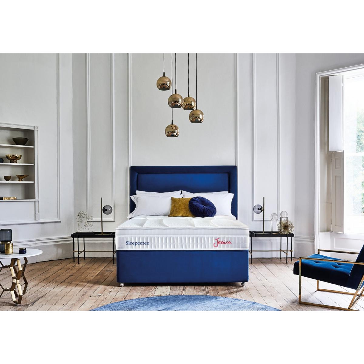 Sleepeezee Jessica Mattress and Divan Set - 90cm Single - No Storage In BeigeCreamBlackPu – image 2