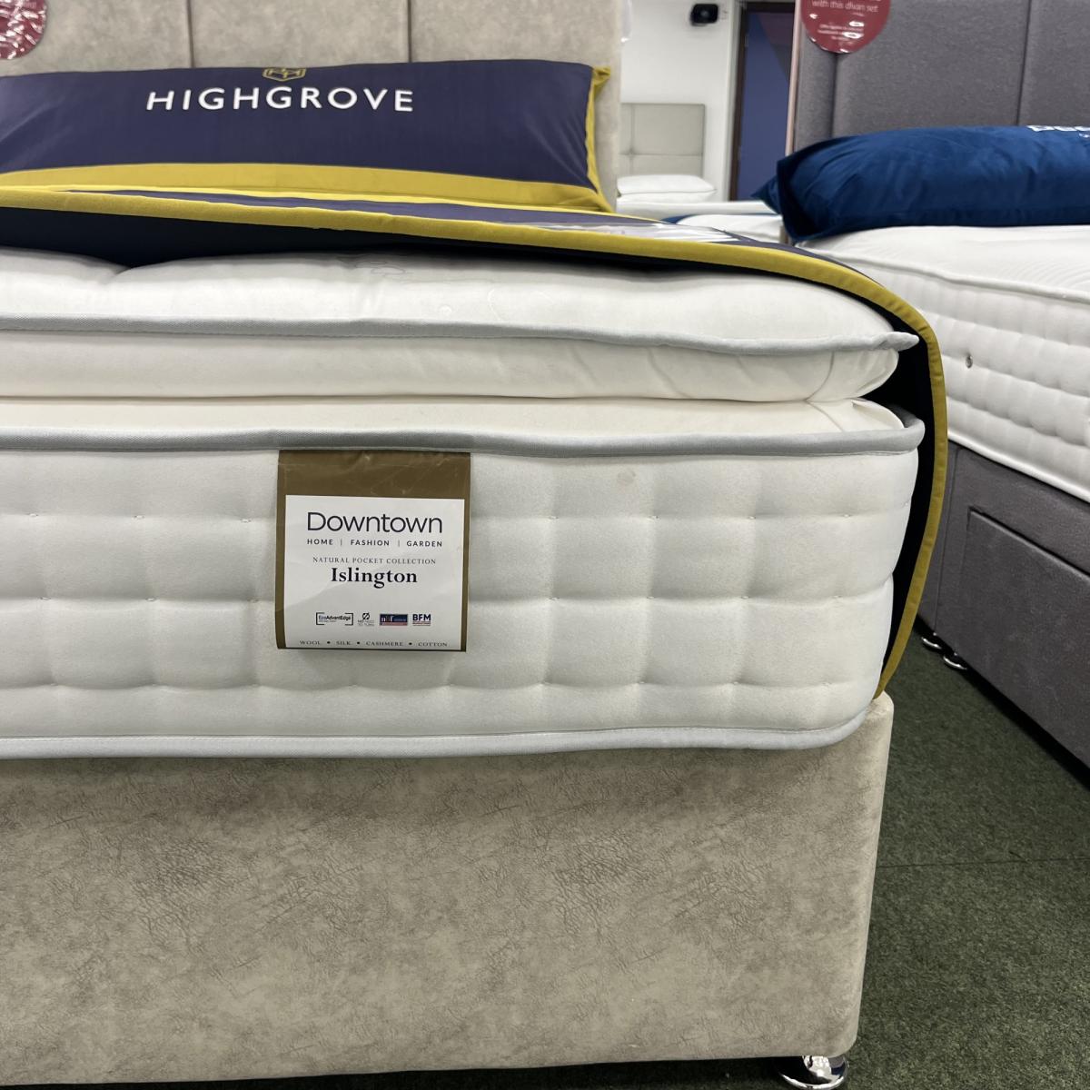 Highgrove Islington Mattress and Divan Set With Headboard - 150cm King - No Storage - Strutted Luna – image 3