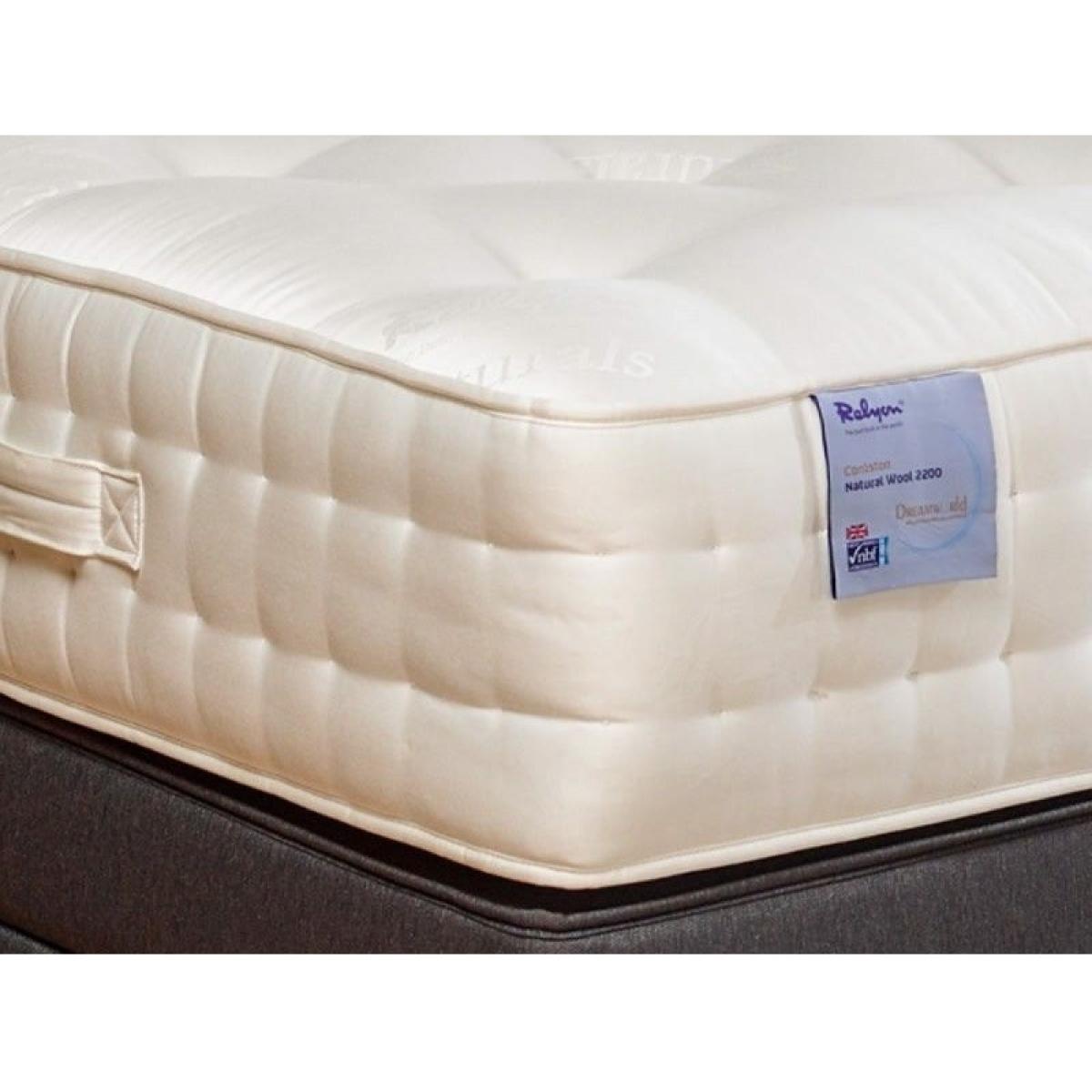 Relyon Dreamworld Coniston Natural Wool 2200 Mattress and Divan Set - 135cm Double - Firm Edge Sprung - 2 Drawer - Fabric Grade B – image 9