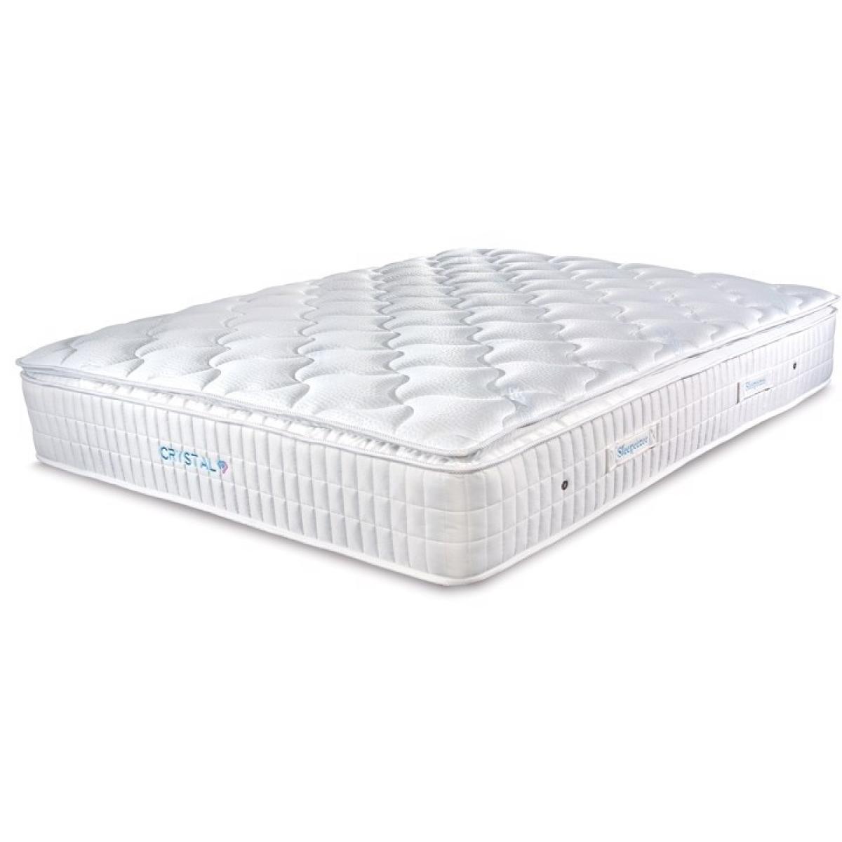 Sleepeezee Crystal Comfort Mattress and Divan Set - 120cm Small Double - 4 Drawers In BeigeCreamBlackPu – image 12