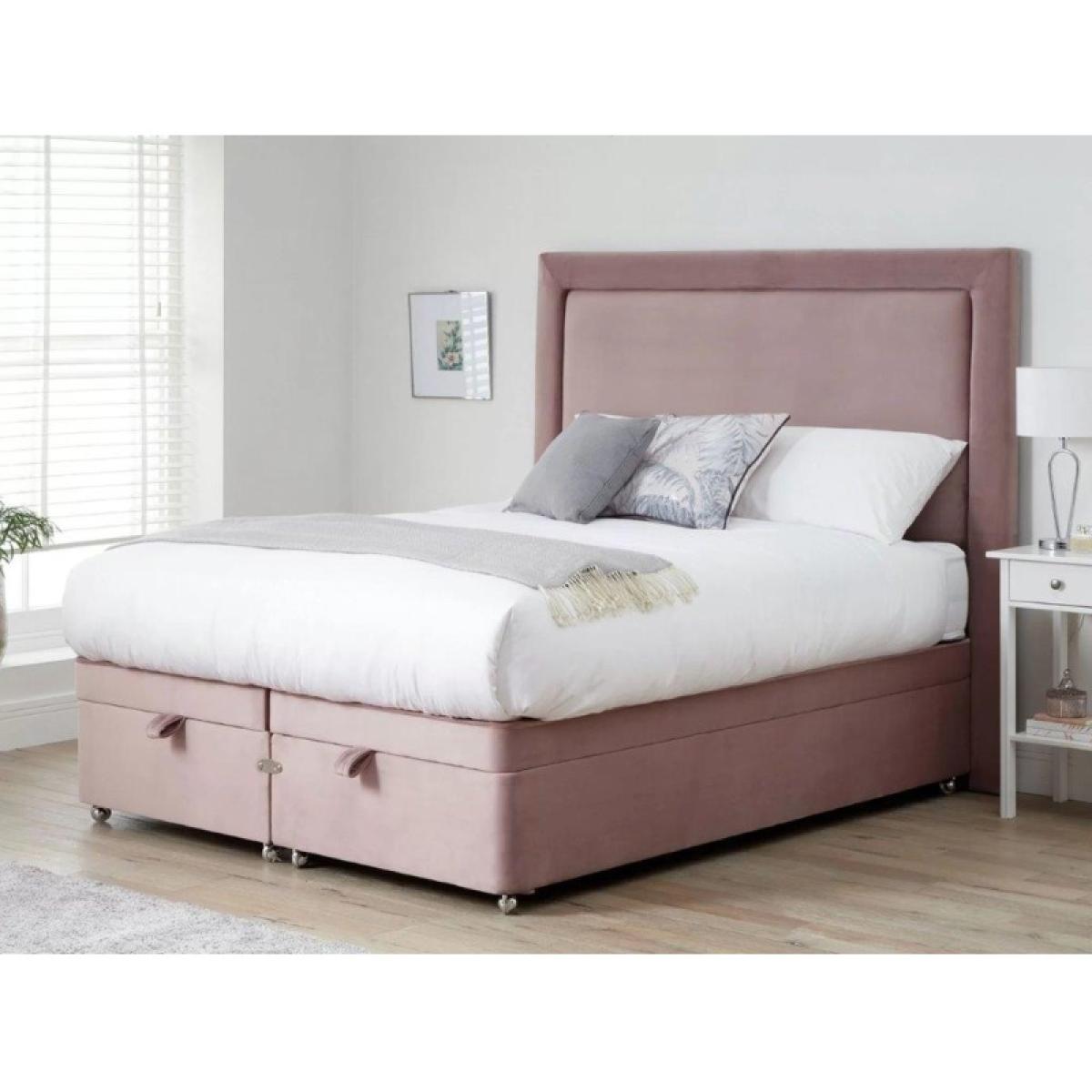 Sleepeezee Crystal Comfort Mattress and Divan Set - 120cm Small Double - 4 Drawers In BeigeCreamBlackPu – image 3