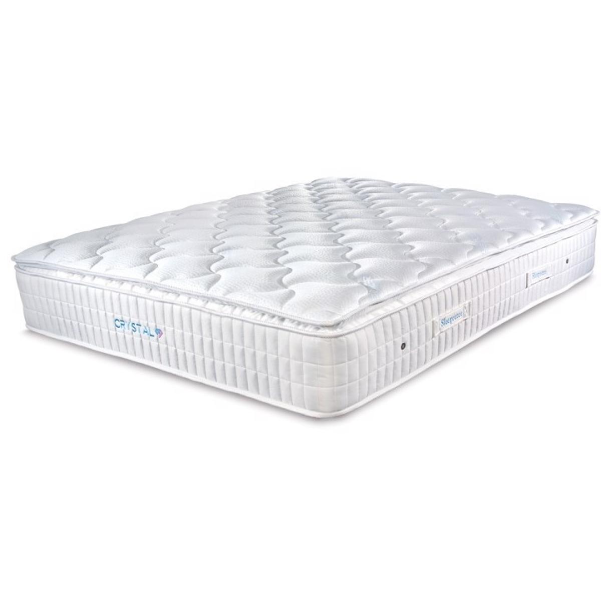 Sleepeezee Crystal Comfort Mattress and Divan Set - 120cm Small Double - 4 Drawers In BeigeCreamBlackPu – image 5