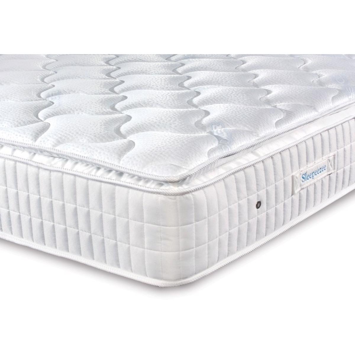 Sleepeezee Crystal Comfort Mattress and Divan Set - 120cm Small Double - 4 Drawers In BeigeCreamBlackPu – image 6