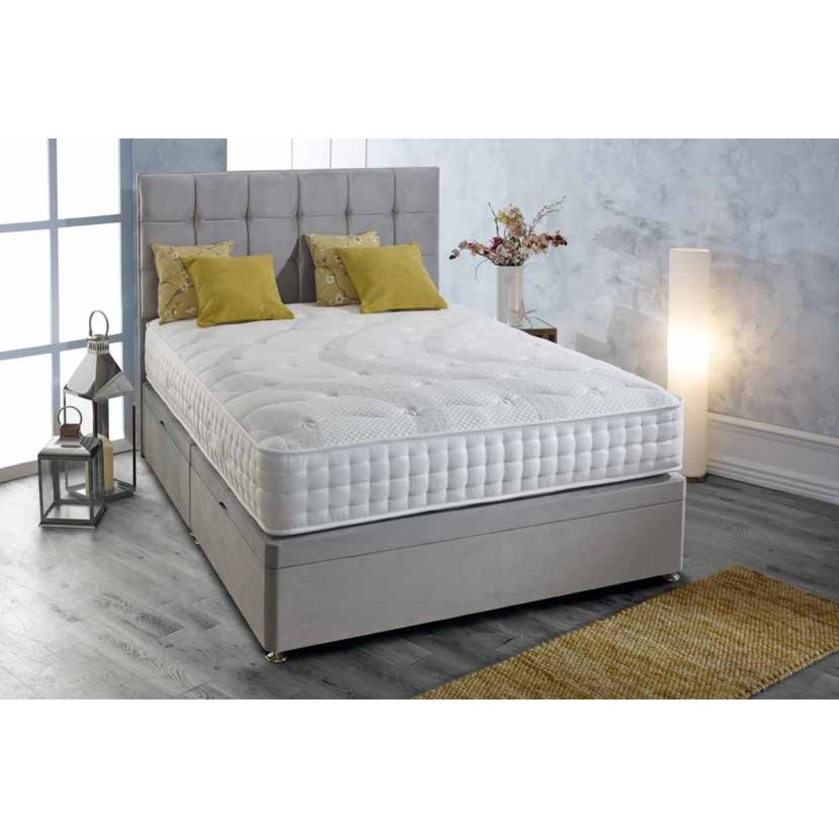Highgrove Celestial Natural 2000 Pocket Sprung Mattress and Divan Set - 150cm King - End Lift Ottoman – image 2