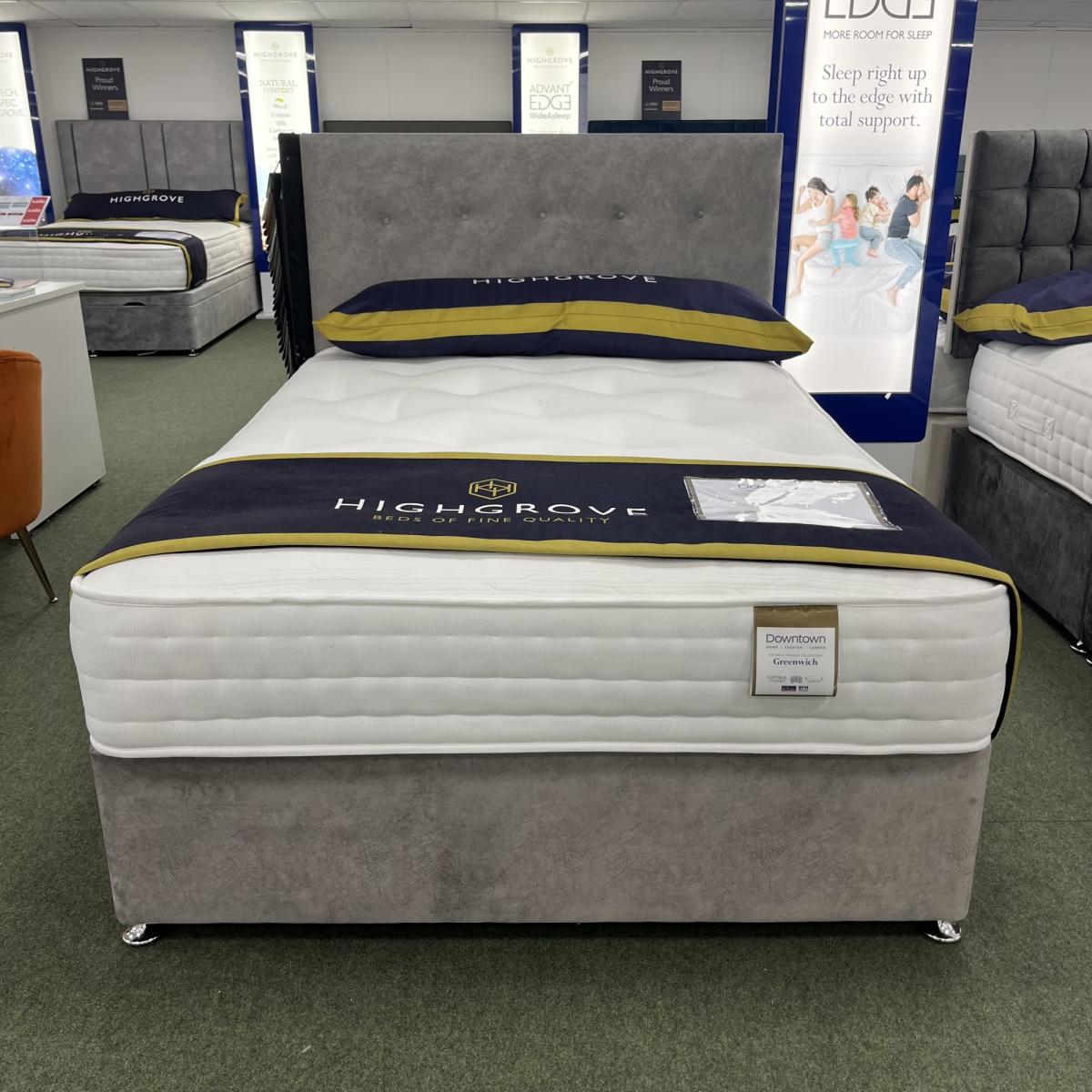 Highgrove Greenwich Mattress and Divan Set With Headboard - 90cm Single - No Storage - Deluxe Floor Standing Ripley – image 5