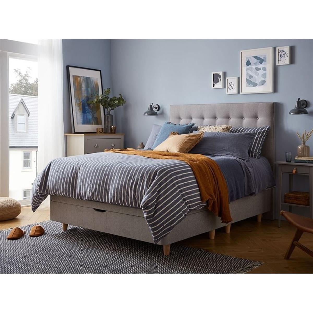 Silentnight Palatial Geltex Mattress and Slimline Divan Set - 135cm Double - 4 Drawers - Premium Fabric – image 2