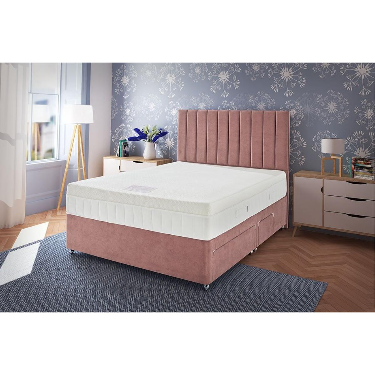 Kaymed Nirvana 2000 Mattress and Divan set - 135cm Double - No Storage - Standard Fabric – image 2