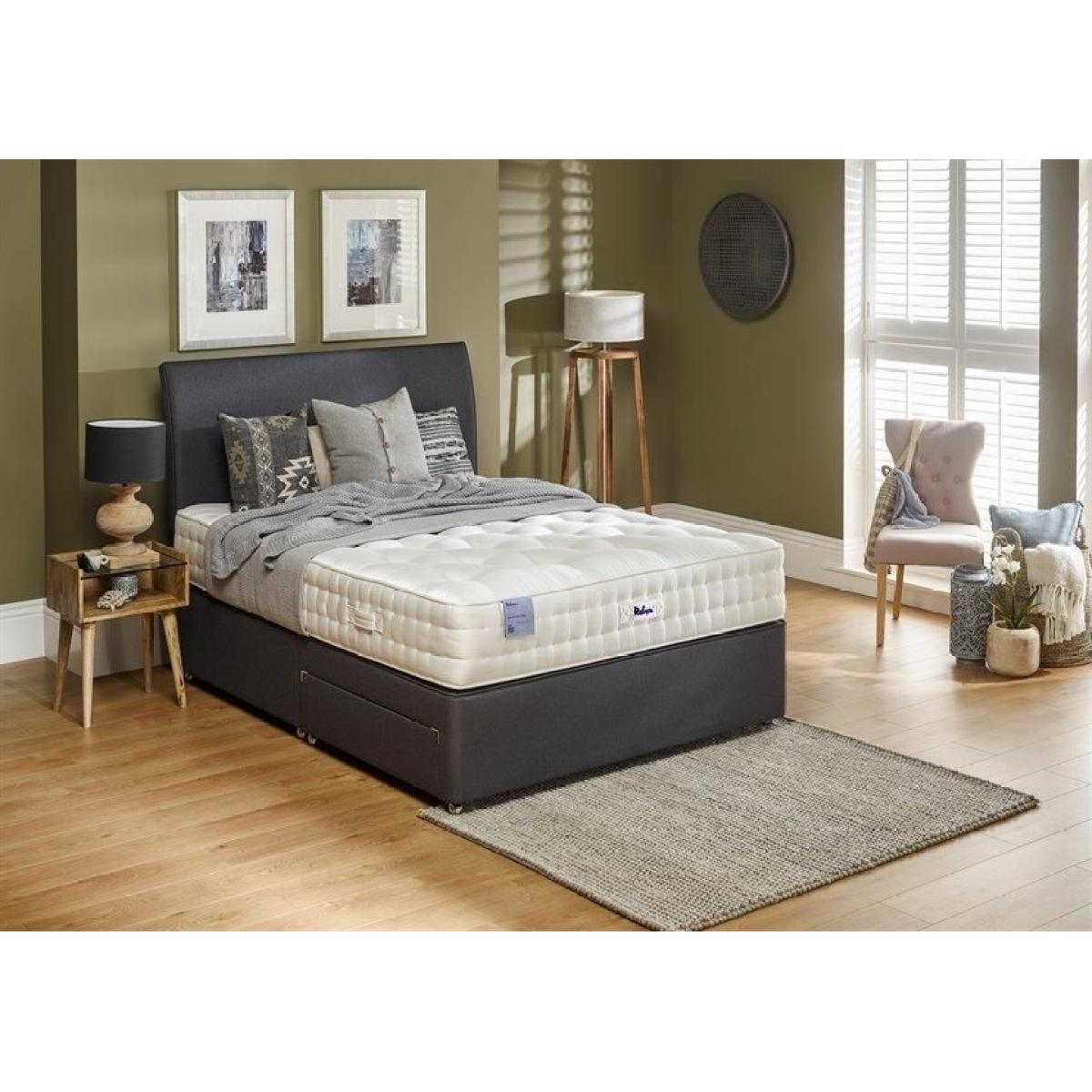 Relyon Dreamworld Coniston Natural Wool 2200 Mattress and Divan Set - 120cm Small Double - Platform Top - No Drawers - Fabric Grade B – image 2