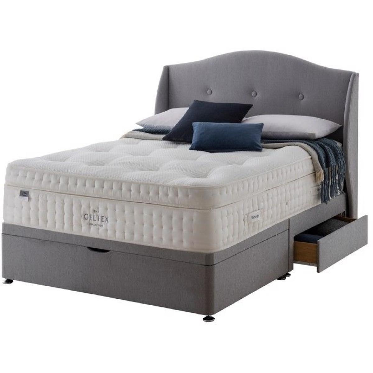 Silentnight Palatial Geltex Mattress and Divan Set - 135cm Double - Half Ottoman 2 Drawers - Premium Fabric – image 10