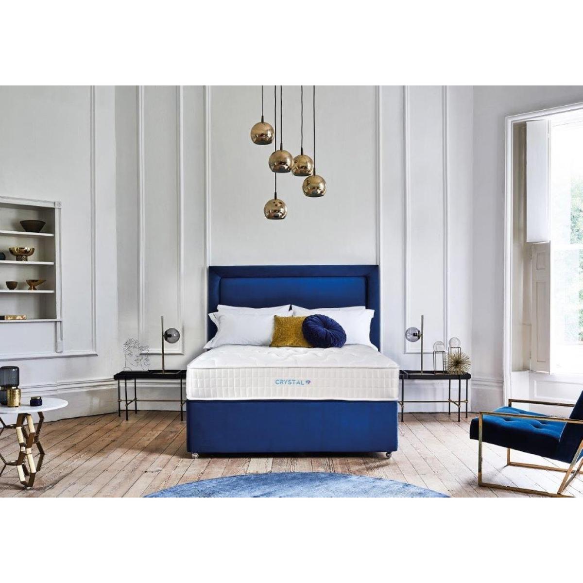 Sleepeezee Crystal Firm Mattress and Divan Set - 120cm Small Double - No Storage In BeigeCreamBlackPu – image 2