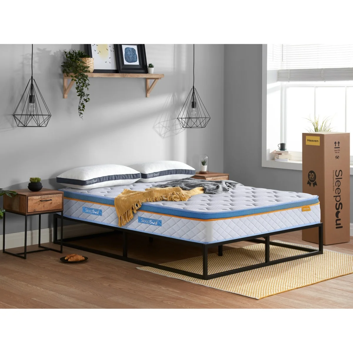 Sleepsoul Heaven 2000 Pocket Gel Hybrid Mattress - Single - White / Double – image 2